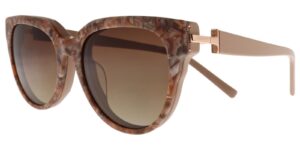 Moonlight Damenbrille CHM 6046 C3 in Beige und Gold mit Clip-on – Seitenansicht