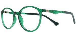 Success Kinderbrille EG XS 6743 C9 aus transparent-grünem TR90 – Seitenansicht