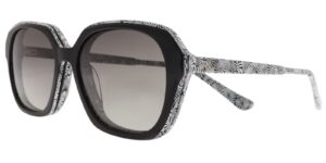 Moonlight Damenbrille GLM 6020 C1 in Schwarz und Weiß mit Clip-on – Seitenansicht