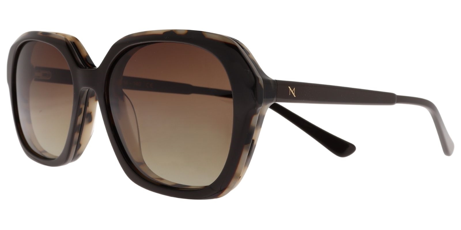 Moonlight Damenbrille GLM 6020 C2 in Braun und Beige mit Clip-on – Seitenansicht