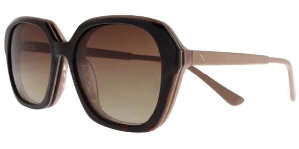Moonlight Damenbrille GLM 6020 C3 in Braun und Beige mit Clip-on – Seitenansicht
