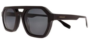 Moonlight Herrenbrille GLM 6022 C3 in Schwarz mit Clip-on – Seitenansicht