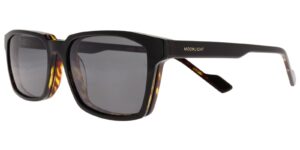 Moonlight Herrenbrille GLM 6024 C2 in Schwarz-Braun mit Clip-on – Seitenansicht
