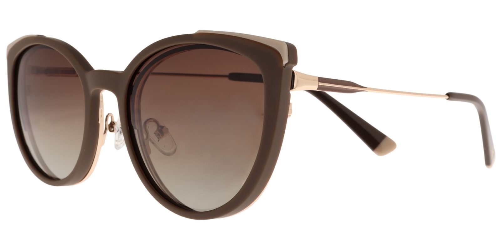Moonlight Damenbrille GLM 6032 C1 mit braun-beigem Magnetclip – Seitenansicht