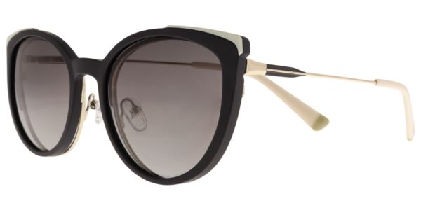 Moonlight Damenbrille GLM 6032 C2 mit schwarz-grünem Magnetclip – Seitenansicht