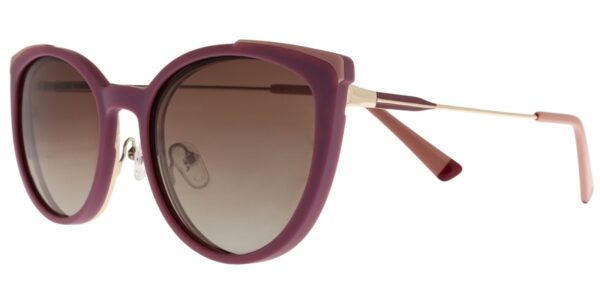Moonlight Damenbrille GLM 6032 C3 mit violett-roséfarbenem Magnetclip – Seitenansicht