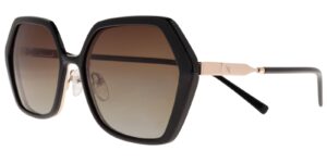 Moonlight Damenbrille GLM 6033 C1 aus goldenem Metall mit schwarzem Magnetclip – Seitenansicht