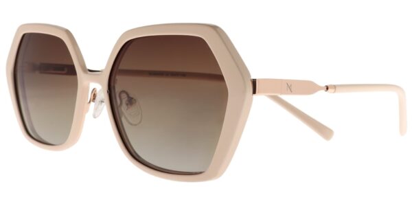Moonlight Damenbrille GLM 6033 C2 aus goldenem Metall mit beigem Magnetclip – Seitenansicht