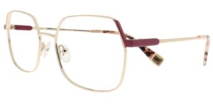 Moonlight Damenbrille RM 5910 C2 aus goldfarbenem Metall mit violetten Akzenten – Seitenansicht