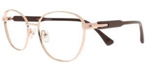 Moonlight Damenbrille RM 5911 C2 aus goldfarbenem Metall mit braunen Akzenten – Seitenansicht