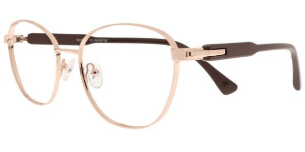 Moonlight Damenbrille RM 5911 C2 aus goldfarbenem Metall mit braunen Akzenten – Seitenansicht