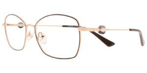 Moonlight Damenbrille TWM 5290 C1 aus goldfarbenem Metall mit braunen Akzenten – Seitenansicht