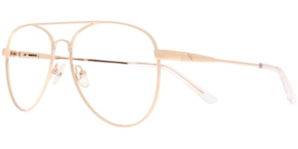 Moonlight Unisexbrille TWM 6081 C1 aus glänzend goldenem Metall – Seitenansicht