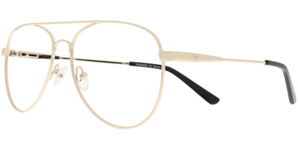 Moonlight Unisexbrille TWM 6081 C2 aus glänzend goldenem Metall – Seitenansicht