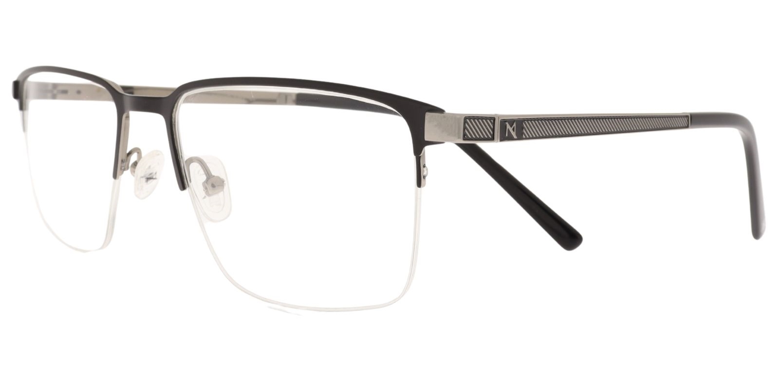 Moonlight Herrenbrille TYM 5912 C1 aus Titan in Schwarz und Grau – Seitenansicht