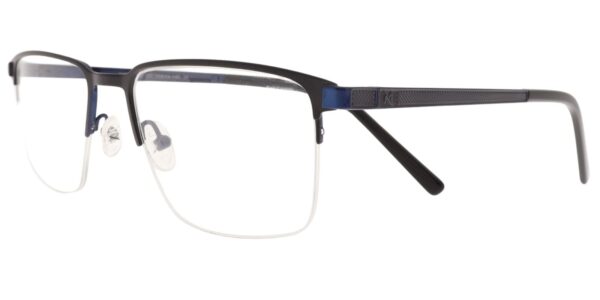 Moonlight Herrenbrille TYM 5912 C2 aus Titan in Schwarz und Blau – Seitenansicht