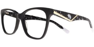 Moonlight Damenbrille XM 6082 C1 in Schwarz, Gold und Weiß – Seitenansicht