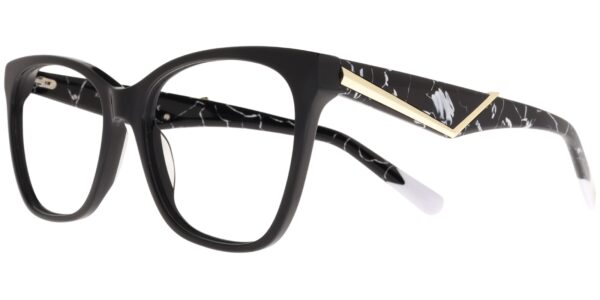Moonlight Damenbrille XM 6082 C1 in Schwarz, Gold und Weiß – Seitenansicht