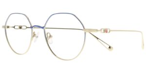 Moonlight Damenbrille YM 5262 C3 aus Titan in Gold, Blau und Lila – Seitenansicht