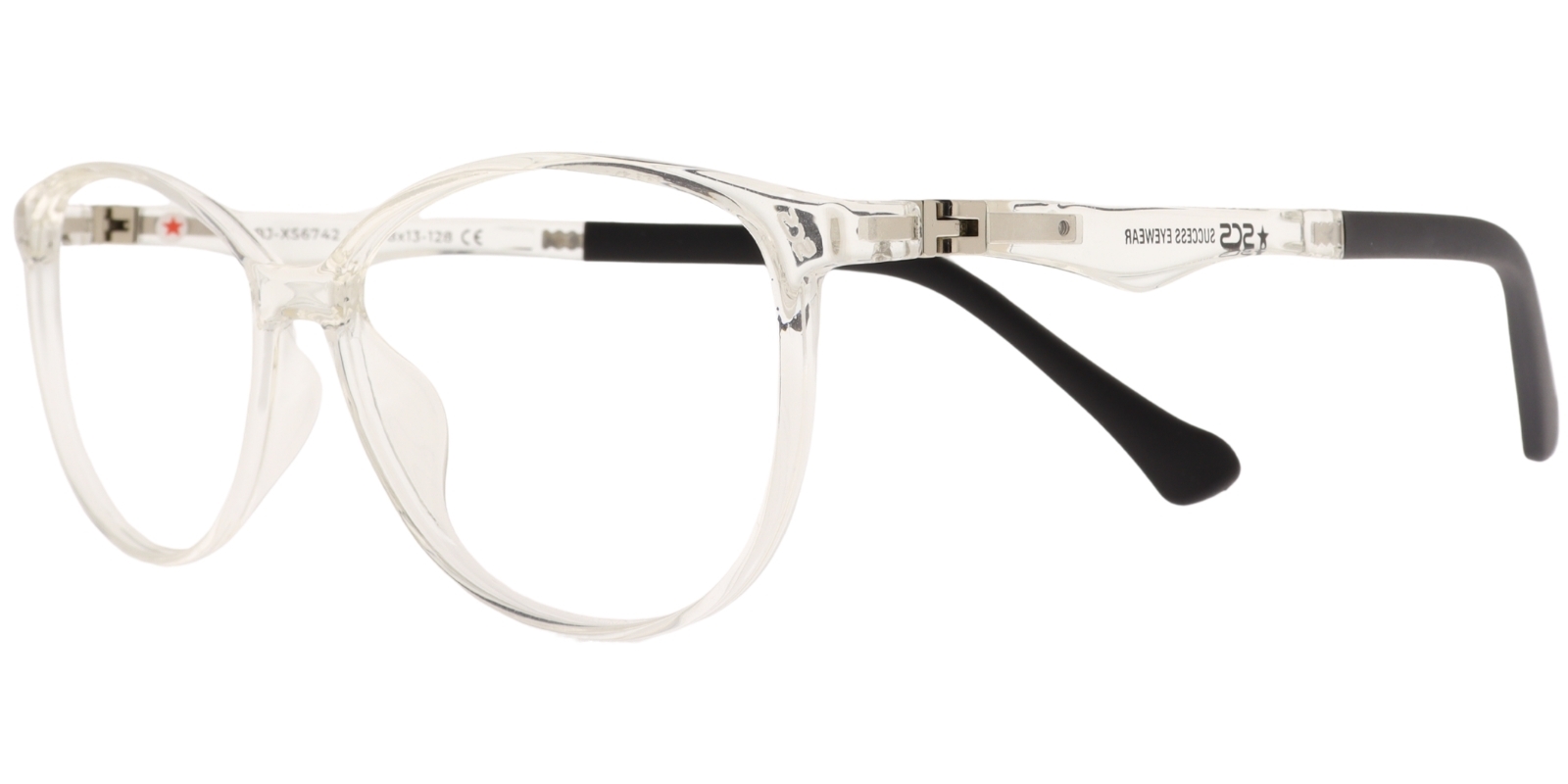 Success Kinderbrille BJ XS 6742 C3 in Weiß und Transparent – Seitenansicht