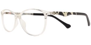 Success Kinderbrille BJ XS 6742 C6 in Weiß, Schwarz und Transparent – Seitenansicht