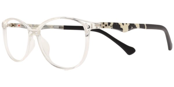 Success Kinderbrille BJ XS 6742 C6 in Weiß, Schwarz und Transparent – Seitenansicht