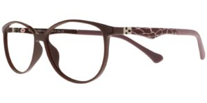 Success Kinderbrille BJ XS 6742 C8 in glänzendem Braun – Seitenansicht