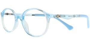 Success Kinderbrille CZ XS 6741 C2 in transparentem Blau – Seitenansicht