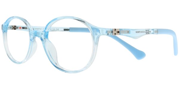 Success Kinderbrille CZ XS 6741 C2 in transparentem Blau – Seitenansicht