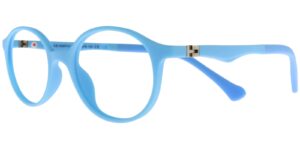 Success Kinderbrille CZ XS 6741 C7 in mattem Blau – Seitenansicht