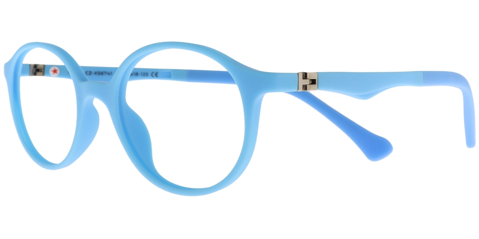 Success Kinderbrille CZ XS 6741 C7 in mattem Blau – Seitenansicht
