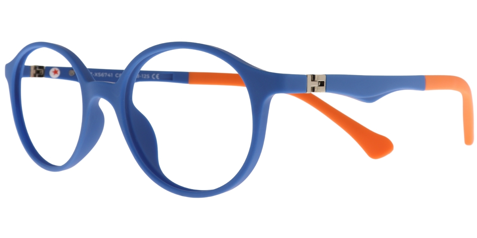 Success Kinderbrille CZ XS 6741 C8 in Blau und Orange – Seitenansicht