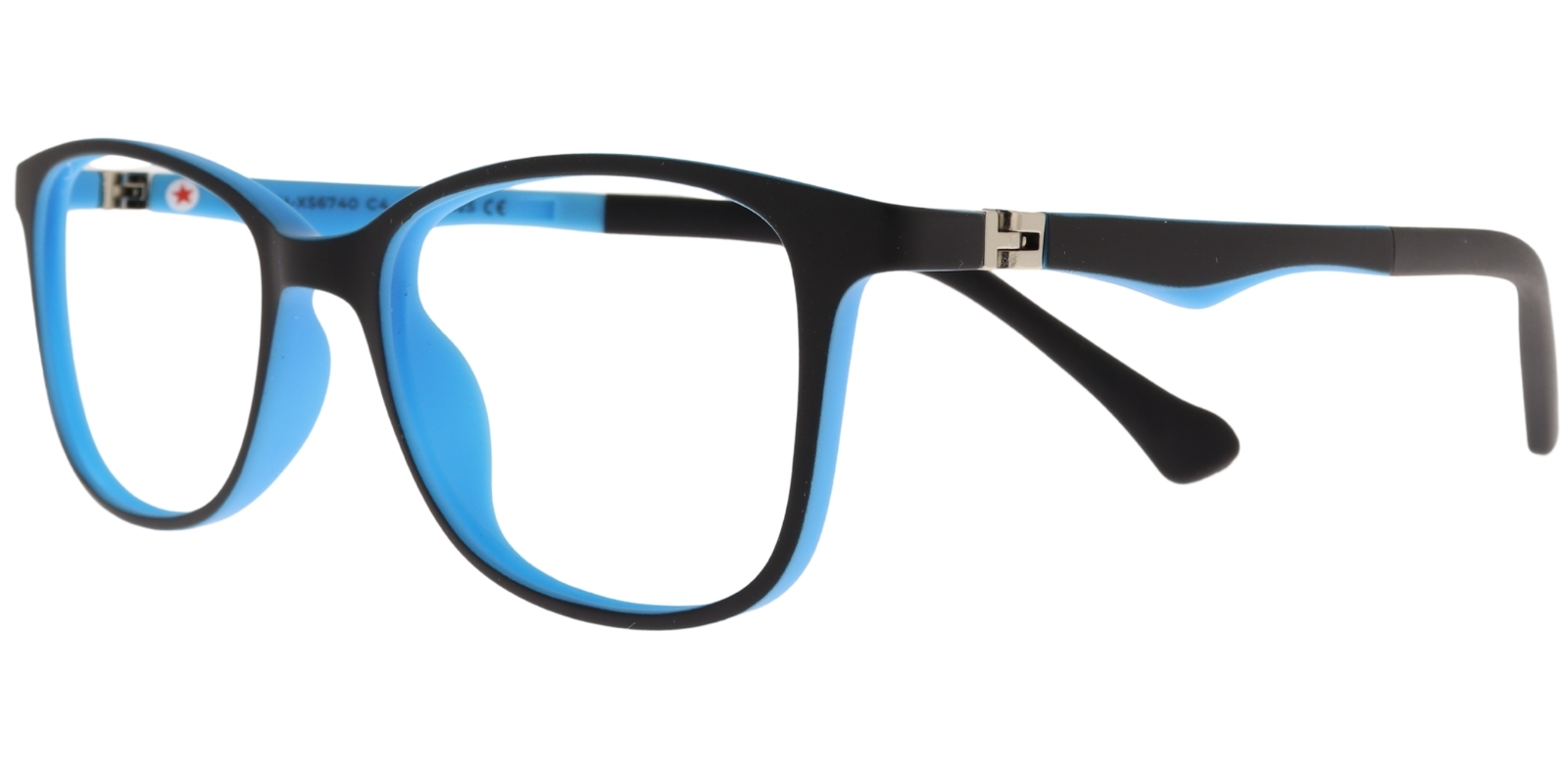 Success Kinderbrille DH XS 6740 C4 in Schwarz und Blau – Seitenansicht