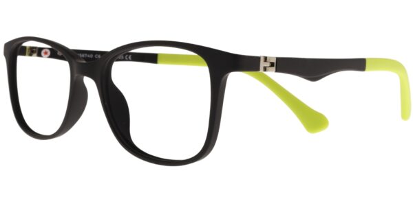 Success Kinderbrille DH XS 6740 C6 in Schwarz und Gelb – Seitenansicht