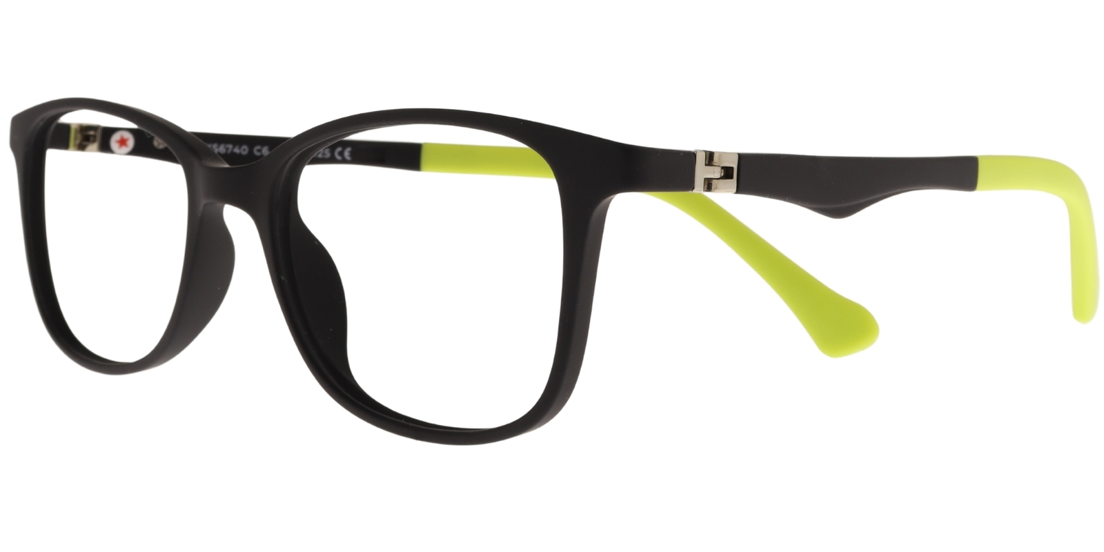 Success Kinderbrille DH XS 6740 C6 in Schwarz und Gelb – Seitenansicht