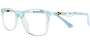 Success Kinderbrille DH XS 6740 C8 in transparentem Blau – Seitenansicht
