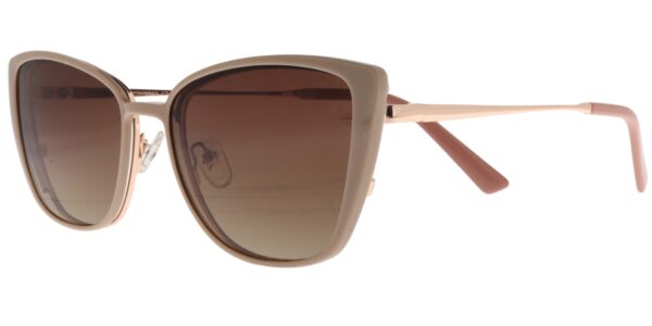 Moonlight Damenbrille OM 6089 C3 aus Metall in Beige, Rosé und Gold mit Clip-on – Seitenansicht