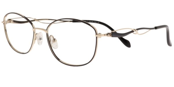 Moonlight Damenbrille TYM 6085 C1 in Schwarz und Gold – Seitenansicht