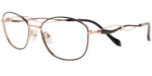 tym-6085-c2-moonlight Moonlight Damenbrille TYM 6085 C2 aus Titan in Schwarz und Gold – Seitenansicht