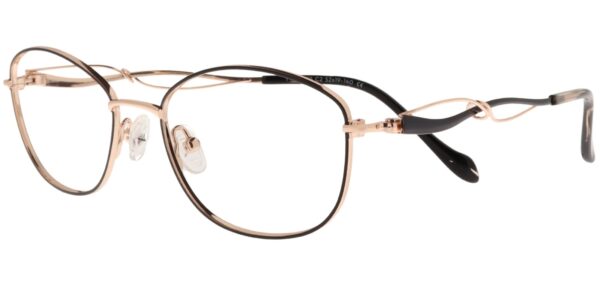 Moonlight Damenbrille TYM 6085 C2 aus Titan in Schwarz und Gold – Seitenansicht