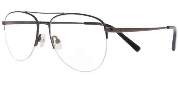 Moonlight Damenbrille TYM 6087 C3 aus Titan in Dunkelblau und Gunmetal – Seitenansicht
