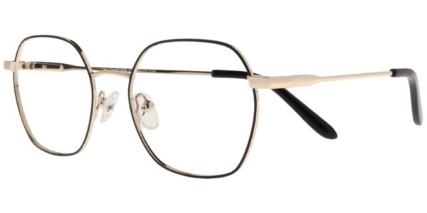Moonlight Kinderbrille YM 6088 C1 in Schwarz und Gold – Seitenansicht