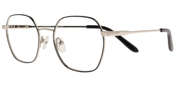Moonlight Damenbrille YM 6088 C3 in Schwarz und Silber – Seitenansicht